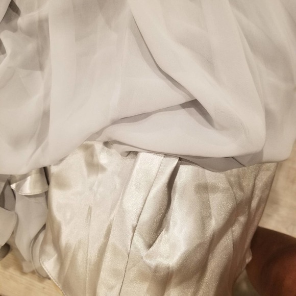 DAVE & JOHNNY SILVER GRAY GOWN SZ 7/8 - Picture 9 of 15